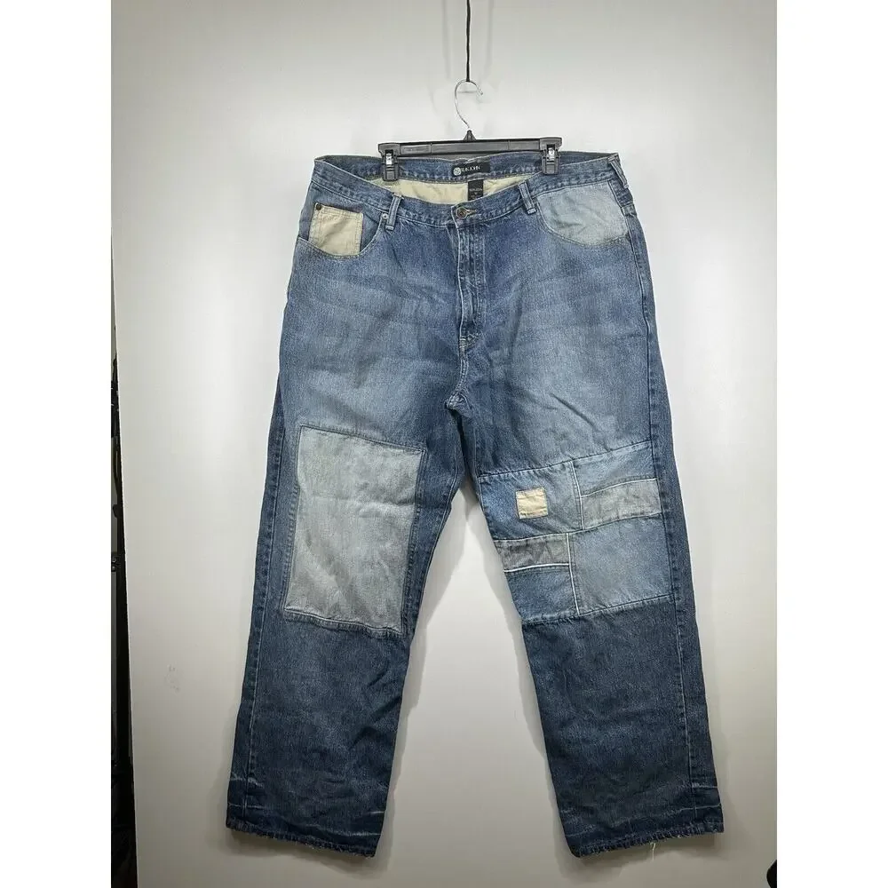Sean John‎ Jeans Men's Sz 40 Blue White Patch Baggy Street Y2K Denim Vintage 90s